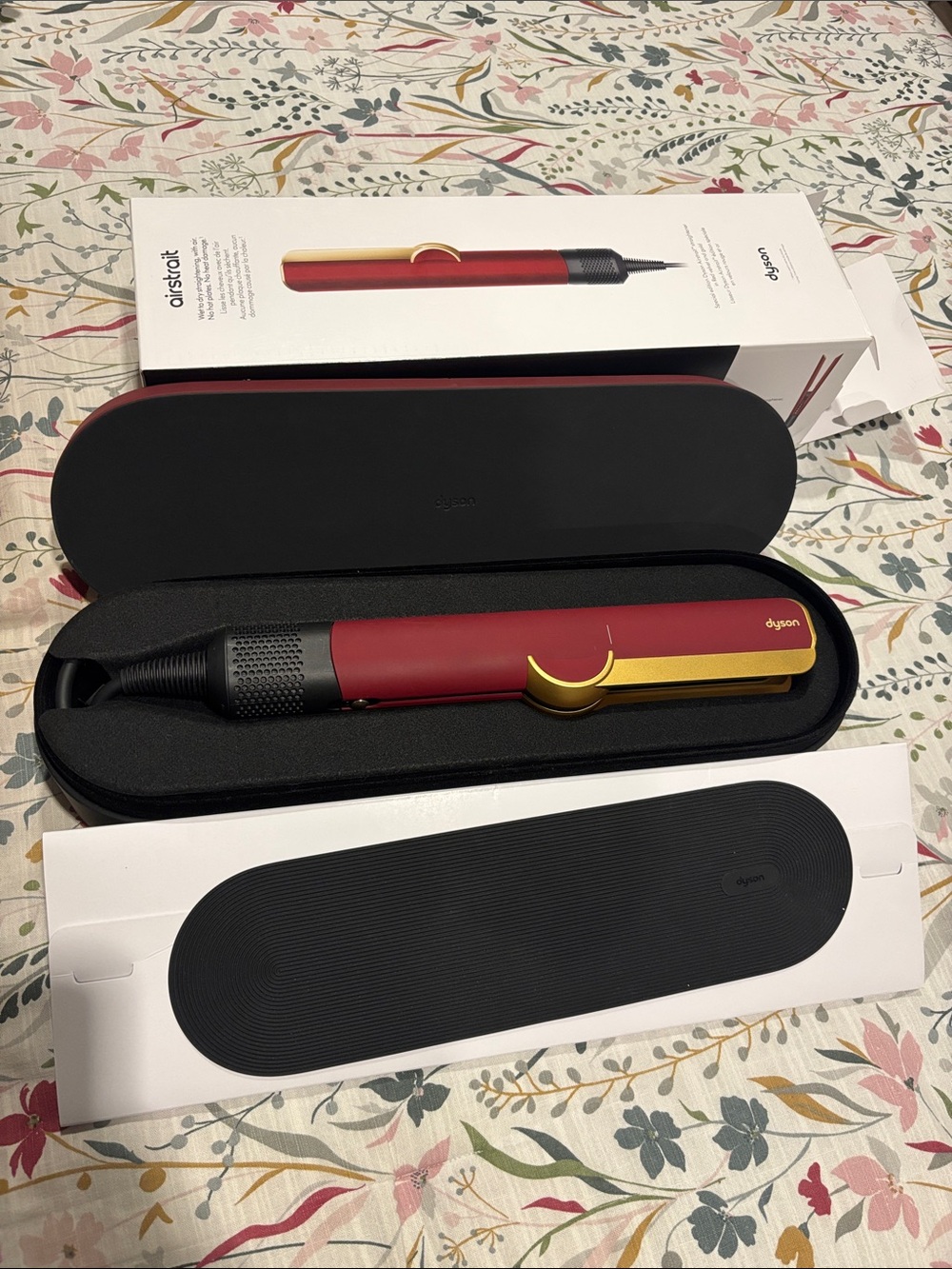 Dyson Airstrait Wet to Dry Hair Straightener in Red Velvet and Gold